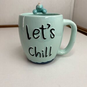 222 FIFTH - NARWHAL - "LET'S CHILL" Ceramic Coffee Cup Mug
